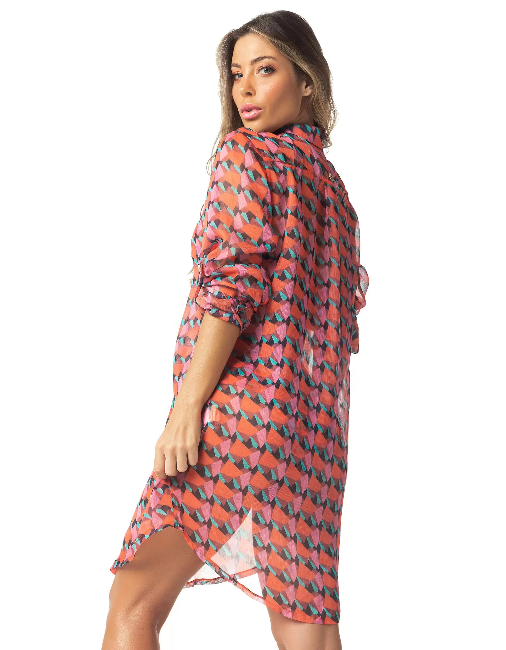 Vestem - Beach Outing Chemise Classic Joana Geometrico - SP277.E1090 Vestem - Beach Outing Chemise Classic Joana Geometrico - SP277.E1090