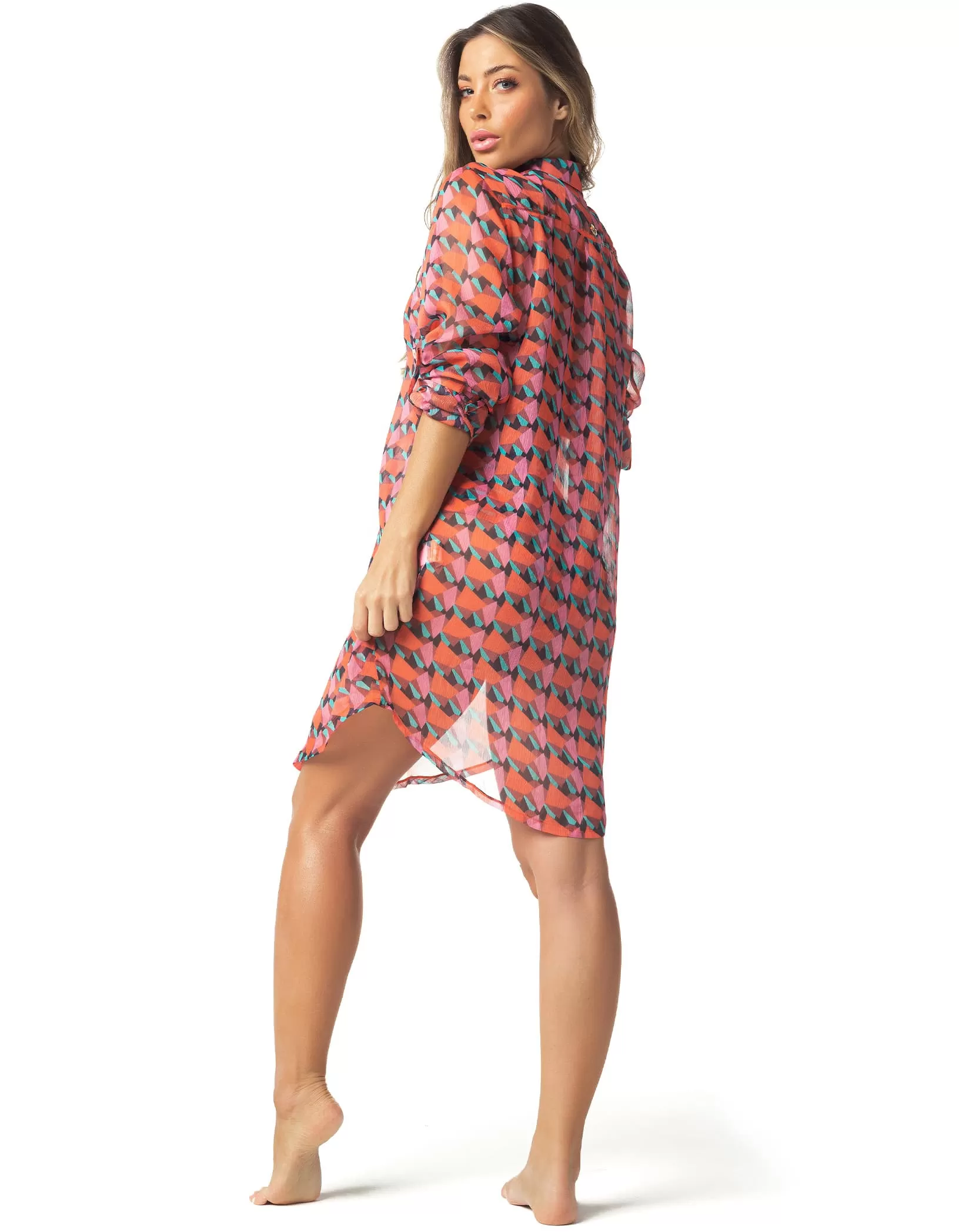 Vestem - Beach Outing Chemise Classic Joana Geometrico - SP277.E1090 Vestem - Beach Outing Chemise Classic Joana Geometrico - SP277.E1090