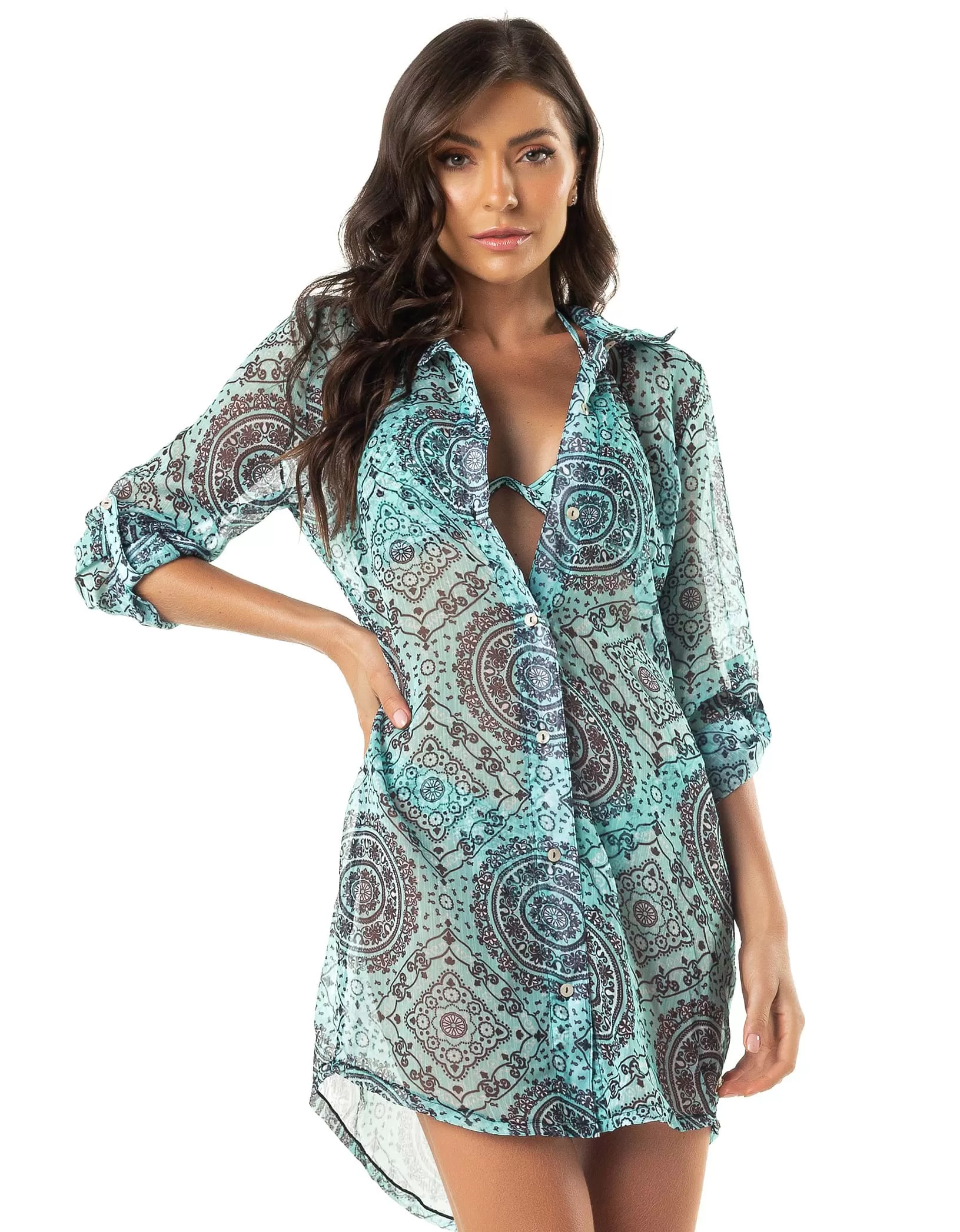 Vestem - Beach Outing Chemise Classic Joana Paisley Etero - SP277.E1094 Vestem - Beach Outing Chemise Classic Joana Paisley Etero - SP277.E1094