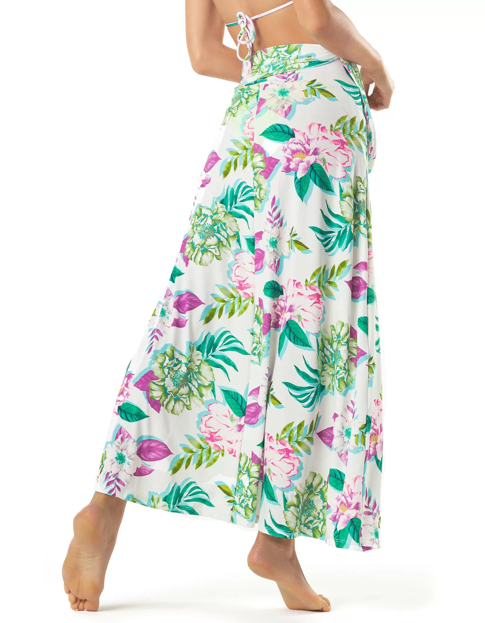 Vestem - Beach Cover-up Magnolia Floral White - SP273.E1088 Vestem - Beach Cover-up Magnolia Floral White - SP273.E1088