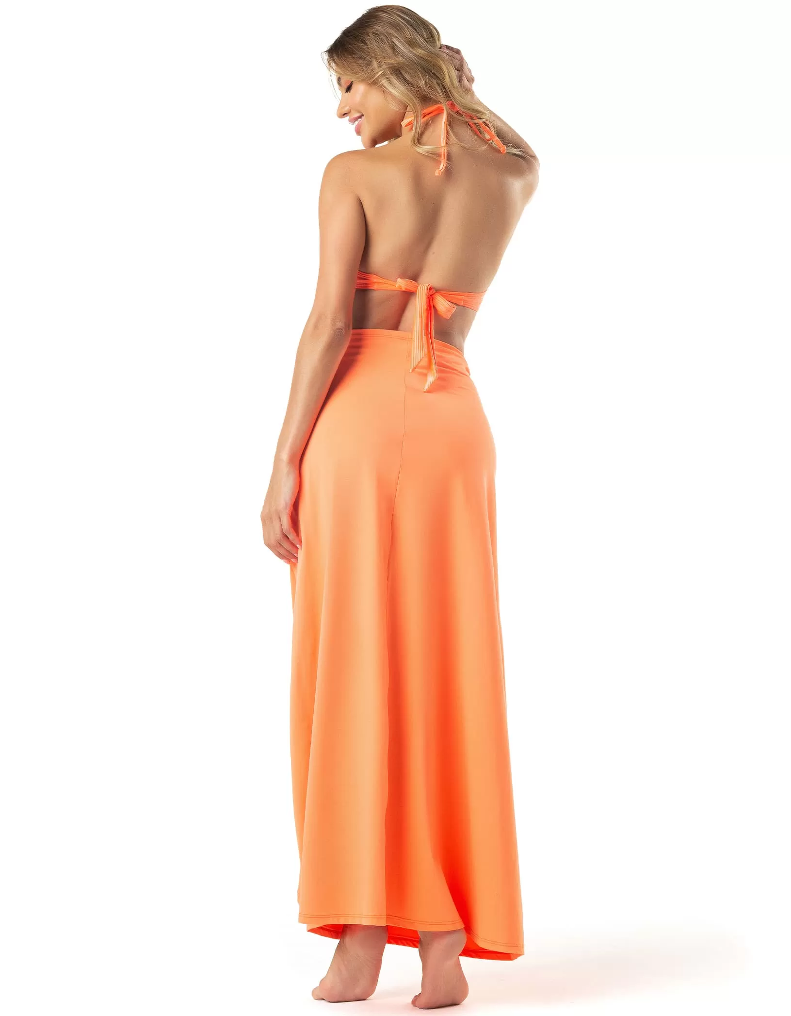 Vestem - Tamara Orange Neon V-Round Bikini Top - BJ185.C0007 Vestem - Tamara Orange Neon V-Round Bikini Top - BJ185.C0007