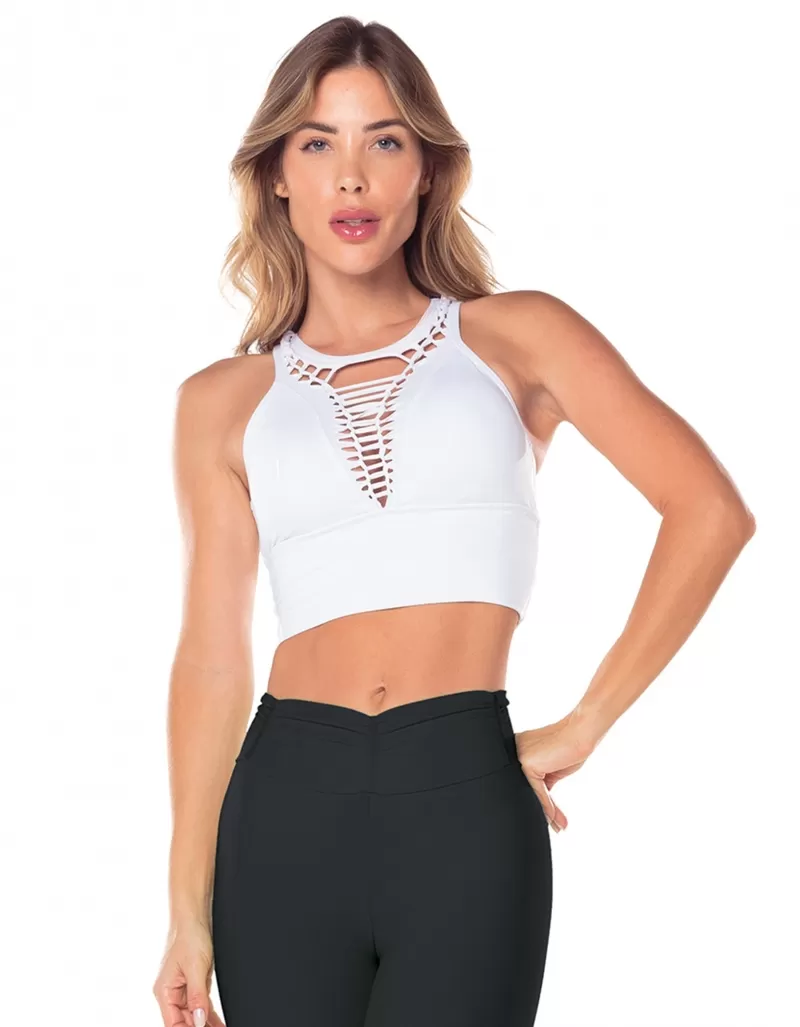 Vestem - White Skeleton Laser Top - TOP132.ESS.C0001