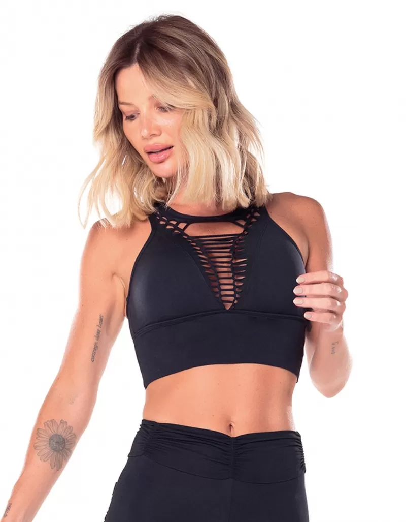 Vestem - Black Skeleton Laser Top - TOP132.ESS.C0002