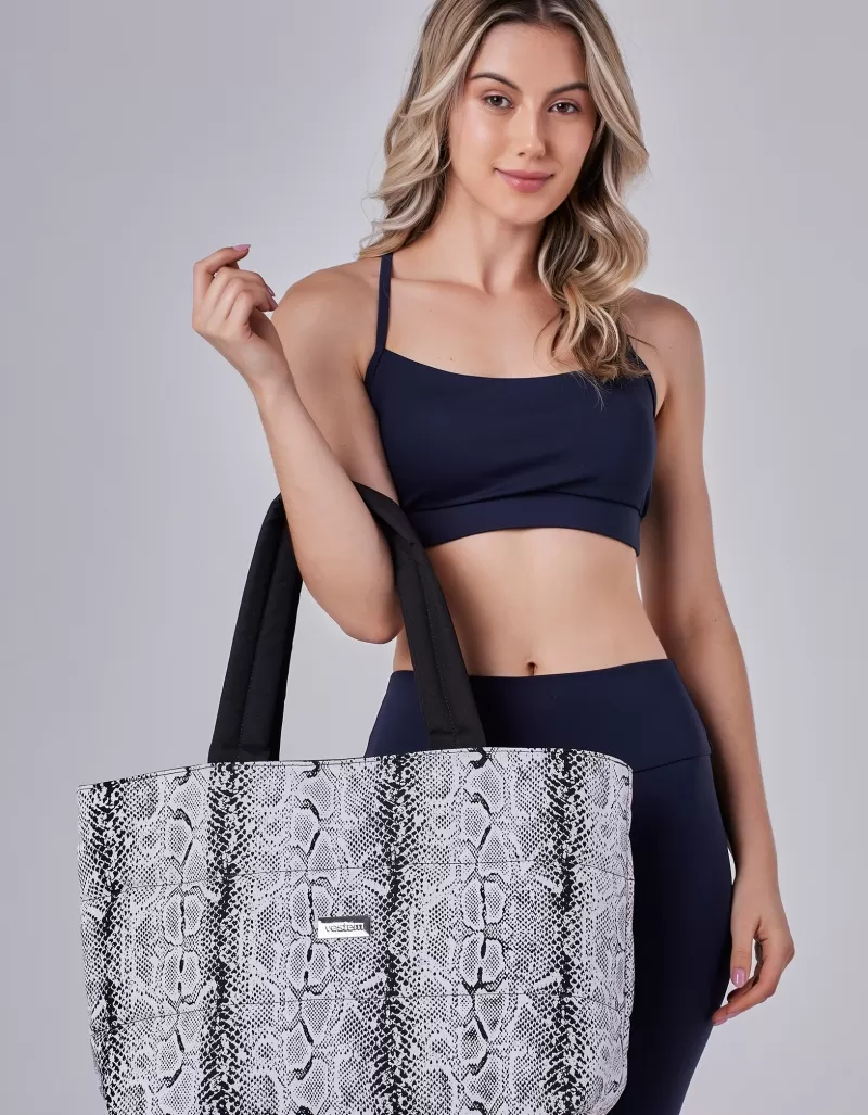Vestem - Hand Bag Ilhabela Snake Black And White - BOL39.E1031 Vestem - Hand Bag Ilhabela Snake Black And White - BOL39.E1031