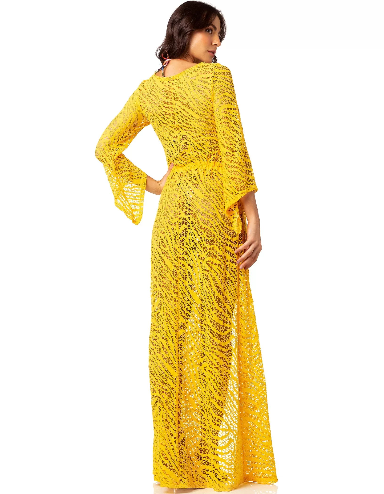 Vestem - Beach Dress Chemise Lace Yellow Gema - SP237.C0005 Vestem - Beach Dress Chemise Lace Yellow Gema - SP237.C0005