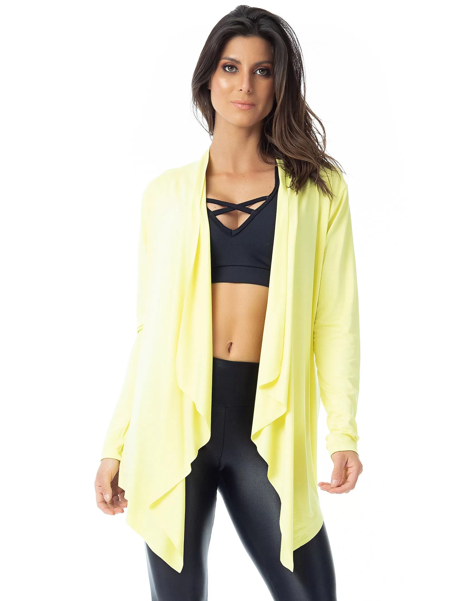 Vestem - Long Sleeve Shirt Cardigan Blanca Yellow - BML138.00006