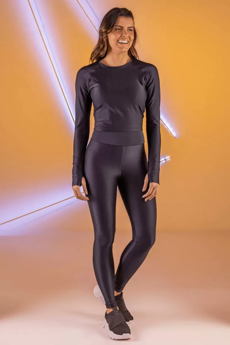Trilha Verão - Briana Long Sleeve Crop Top - R0500 WONDER