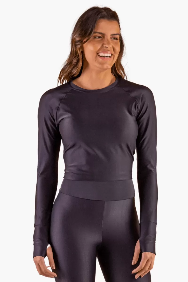 Trilha Verão - Briana Long Sleeve Crop Top - R0500 WONDER