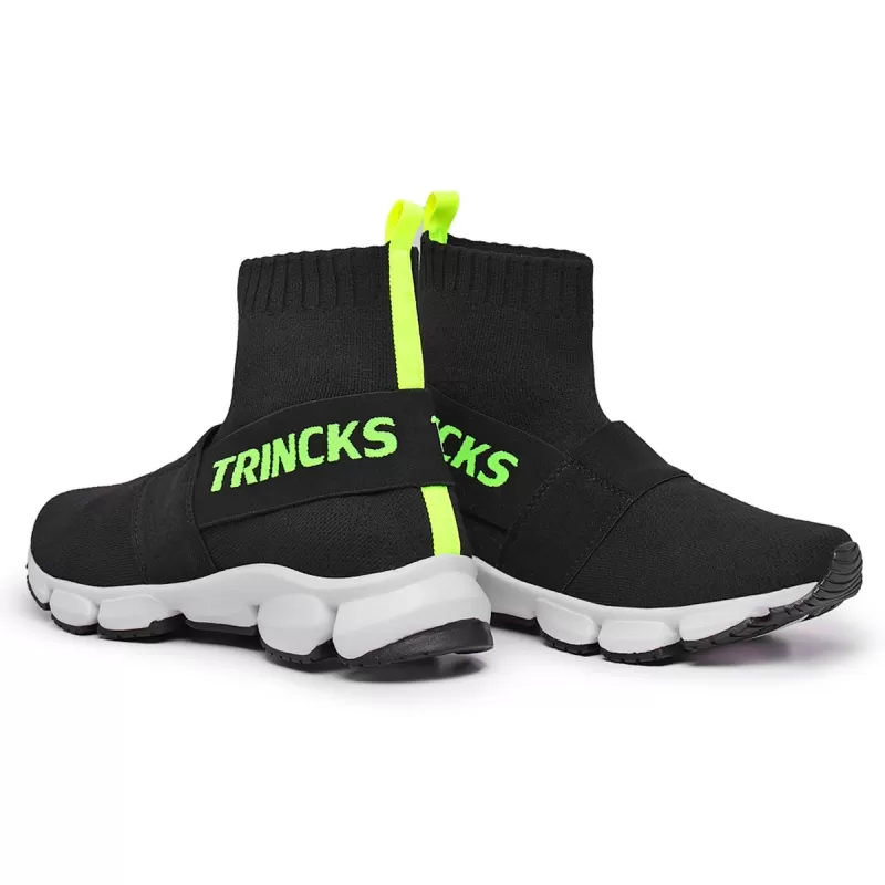 Trincks Calçados - Tennis Socks Unisex Knit Black Green - Trincks Calçados - Tennis Socks Unisex Knit Black Green -