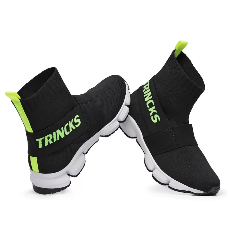 Trincks Calçados - Tennis Socks Unisex Knit Black Green - Trincks Calçados - Tennis Socks Unisex Knit Black Green -