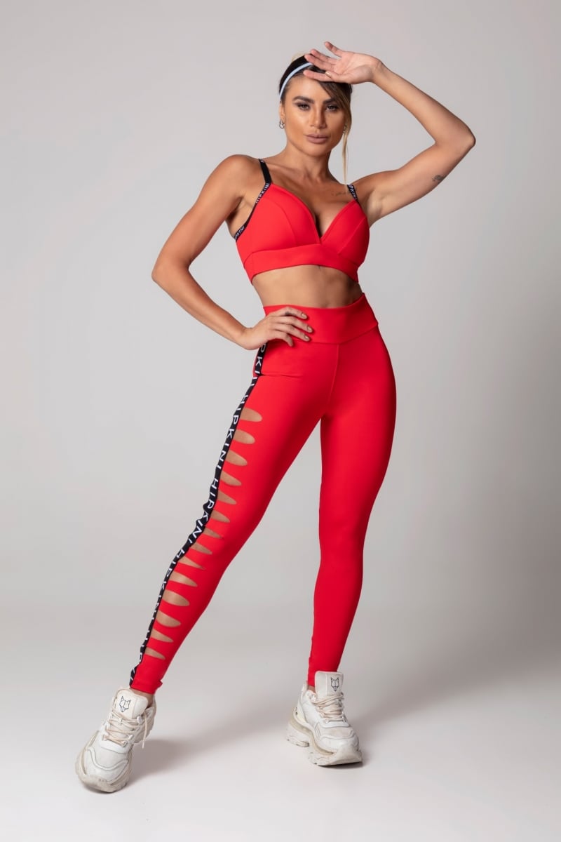 Hipkini - Red SportsWear Top with Bulge Top - 3339774 Hipkini - Red SportsWear Top with Bulge Top - 3339774