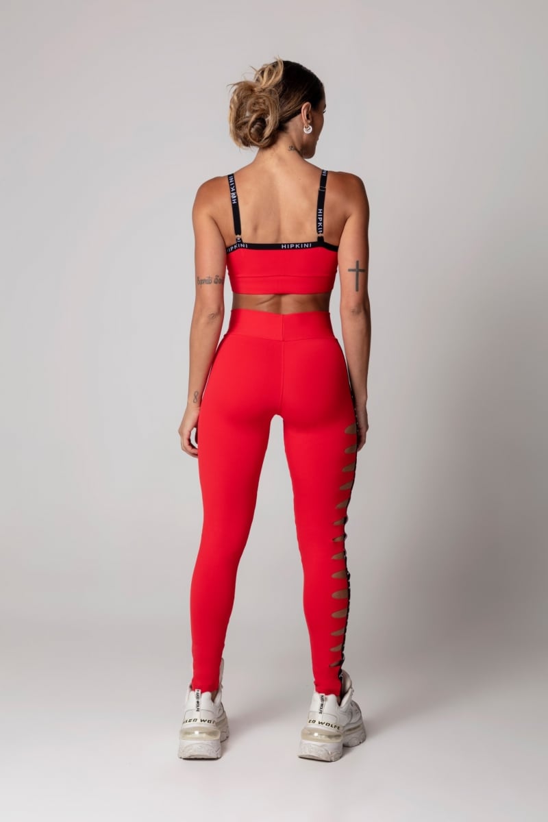 Hipkini - Red SportsWear Top with Bulge Top - 3339774 Hipkini - Red SportsWear Top with Bulge Top - 3339774