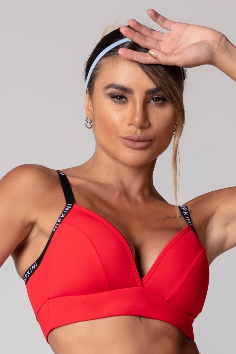 Hipkini - Red SportsWear Top with Bulge Top - 3339774 Hipkini - Red SportsWear Top with Bulge Top - 3339774
