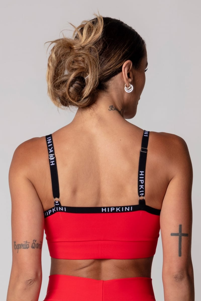 Hipkini - Red SportsWear Top with Bulge Top - 3339774 Hipkini - Red SportsWear Top with Bulge Top - 3339774