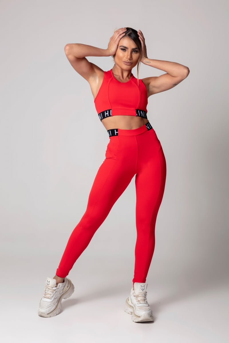 Hipkini - Red SportsWear Legging with Cutouts - 3339777
