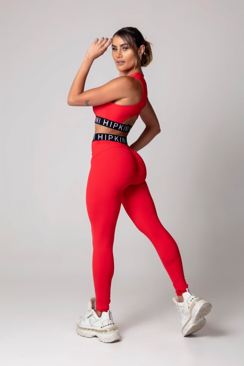 Hipkini - Red SportsWear Legging with Cutouts - 3339777