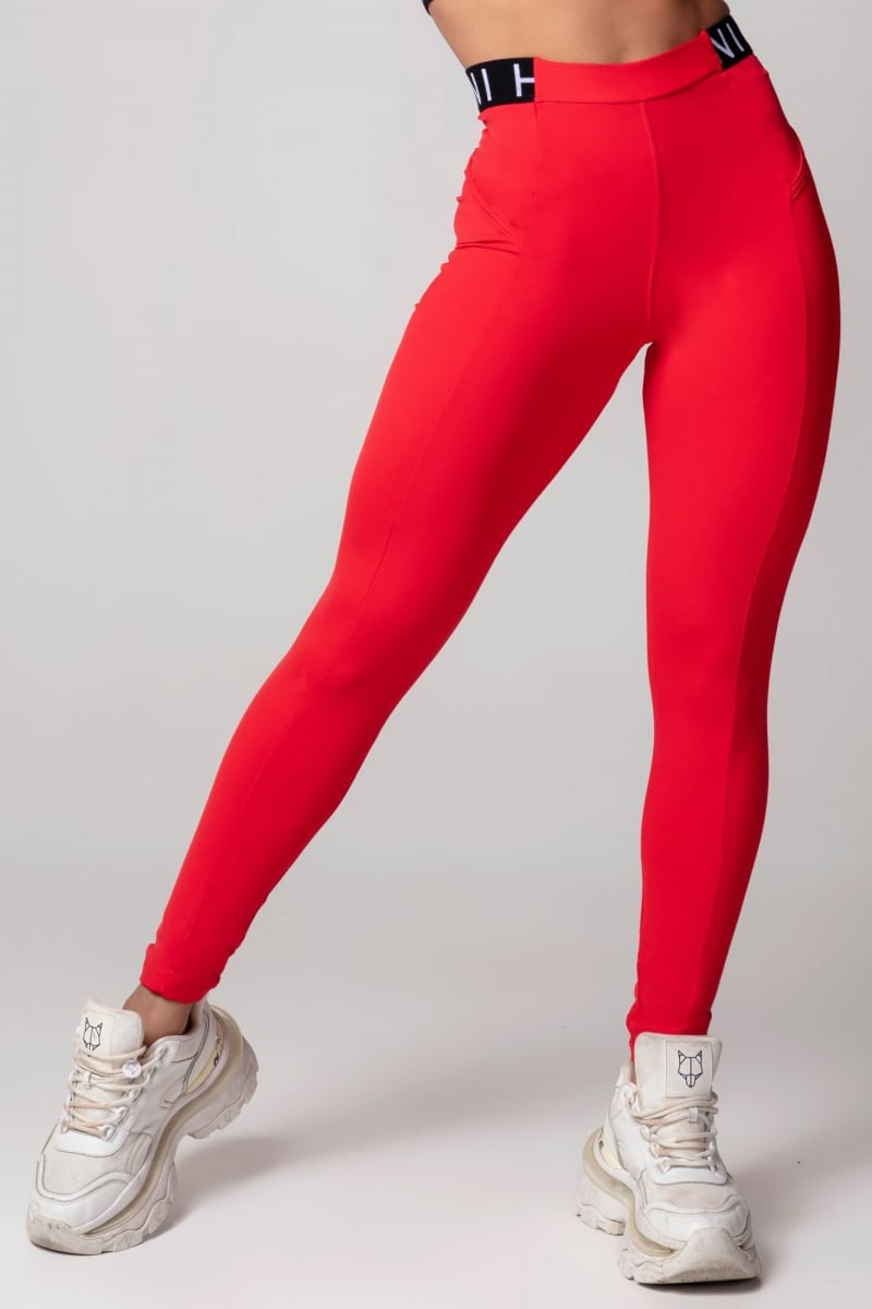 Hipkini - Red SportsWear Legging with Cutouts - 3339777