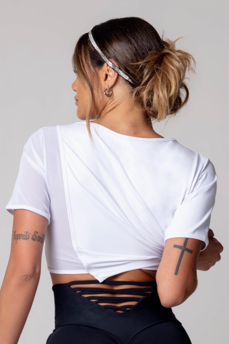 Hipkini - Shirt SportsWear White with tulle - 3339780 Hipkini - Shirt SportsWear White with tulle - 3339780