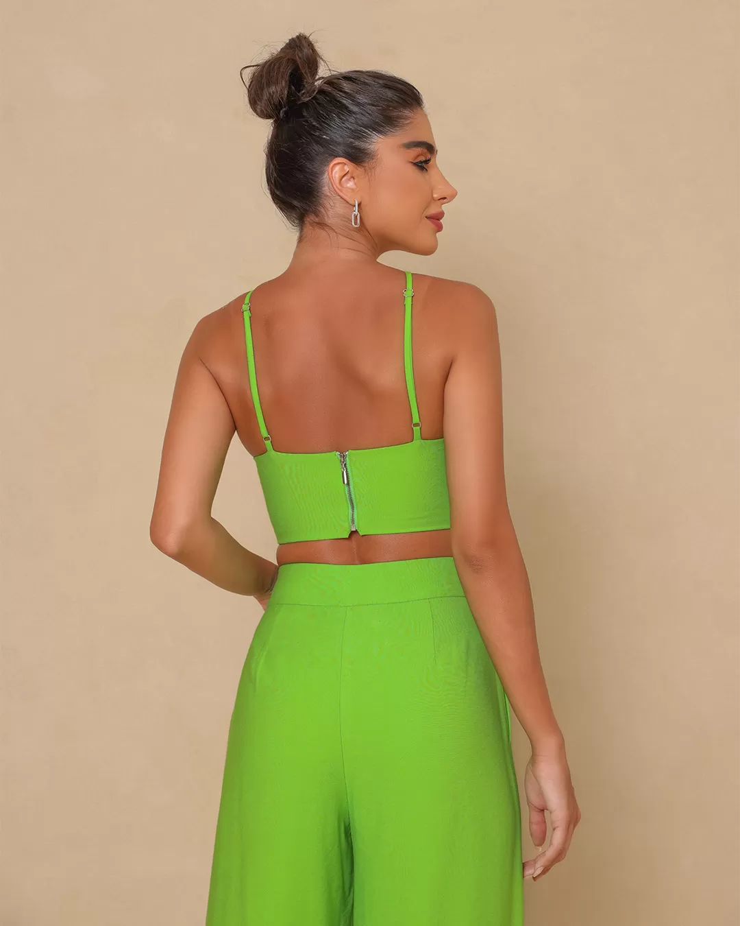 Dot Clothing - Set Dot Clothing Pantalona and Cropped Green - 1834VERDE Dot Clothing - Set Dot Clothing Pantalona and Cropped Green - 1834VERDE
