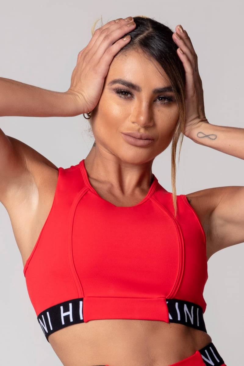 Hipkini - Top SportsWear Red with Elastic - 3339776 Hipkini - Top SportsWear Red with Elastic - 3339776
