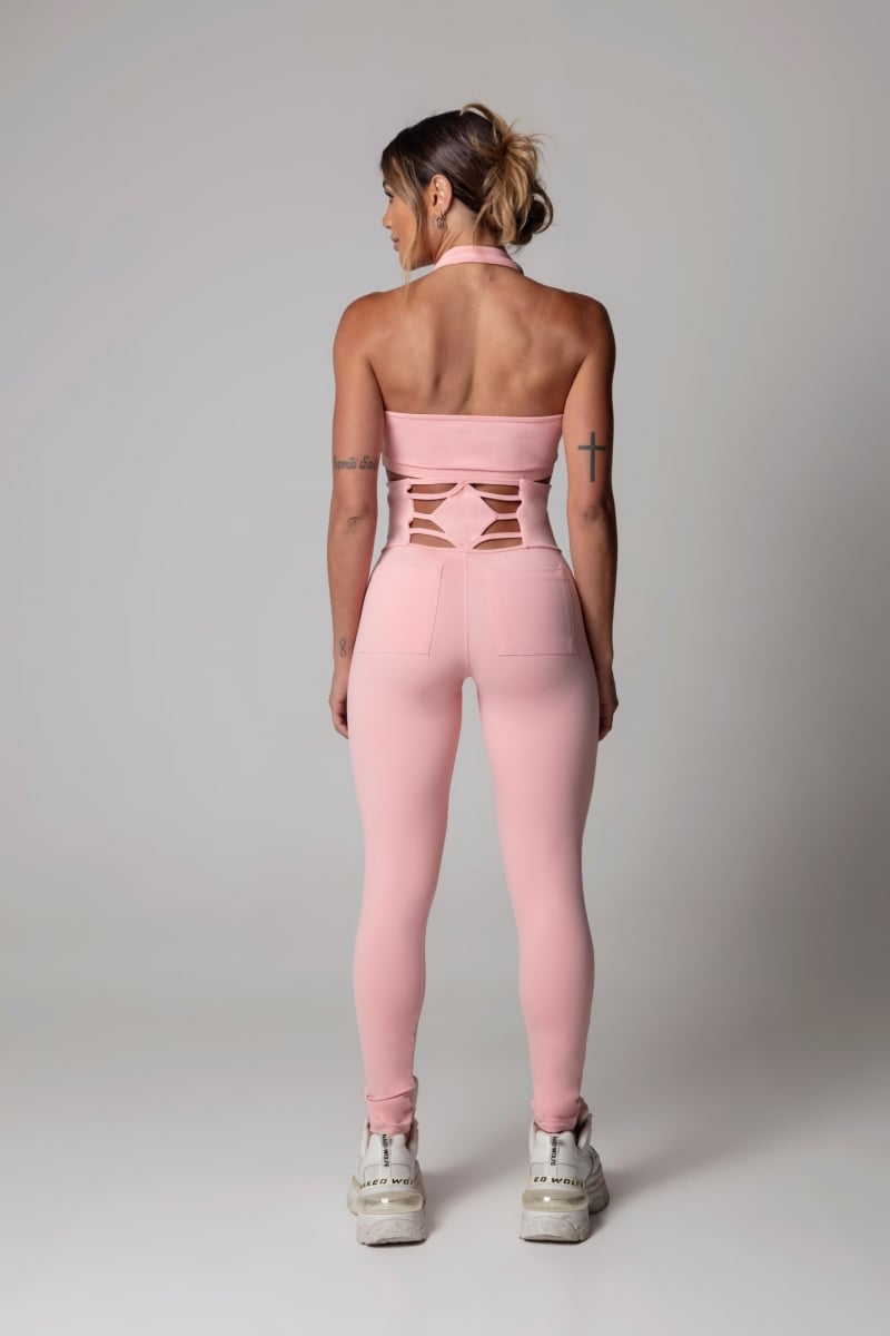 Hipkini - Single Front Pink SportsWear Top - 3339790 Hipkini - Single Front Pink SportsWear Top - 3339790