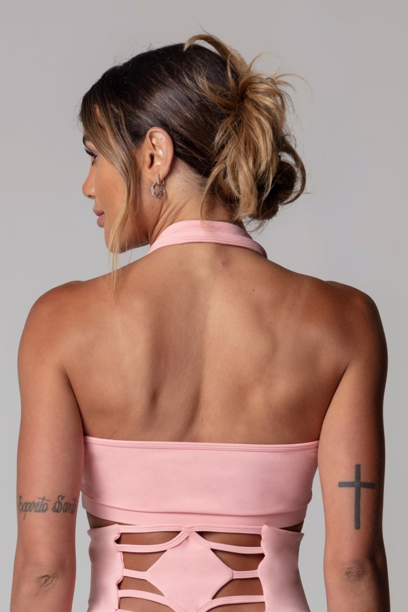 Hipkini - Single Front Pink SportsWear Top - 3339790 Hipkini - Single Front Pink SportsWear Top - 3339790