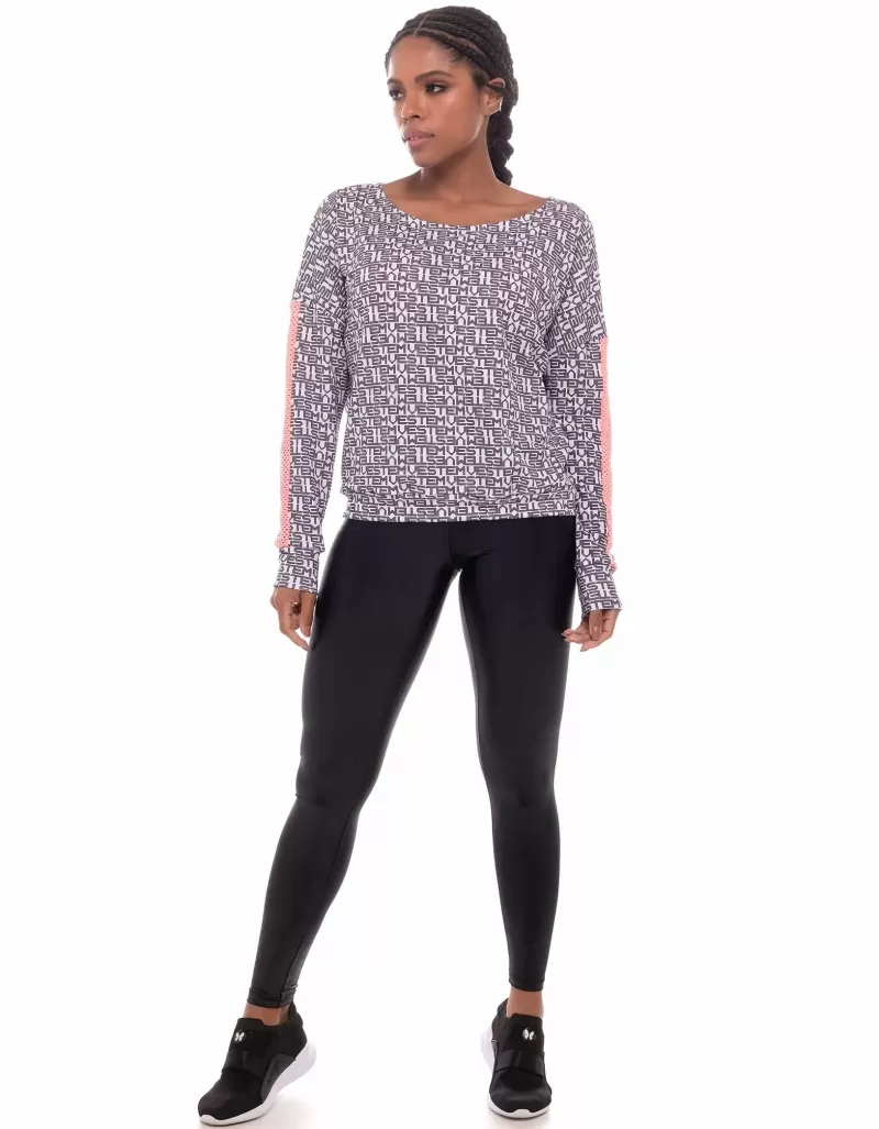 Vestem - Long Sleeve Shirt Lumne Black with White Letters - BML376.E0978