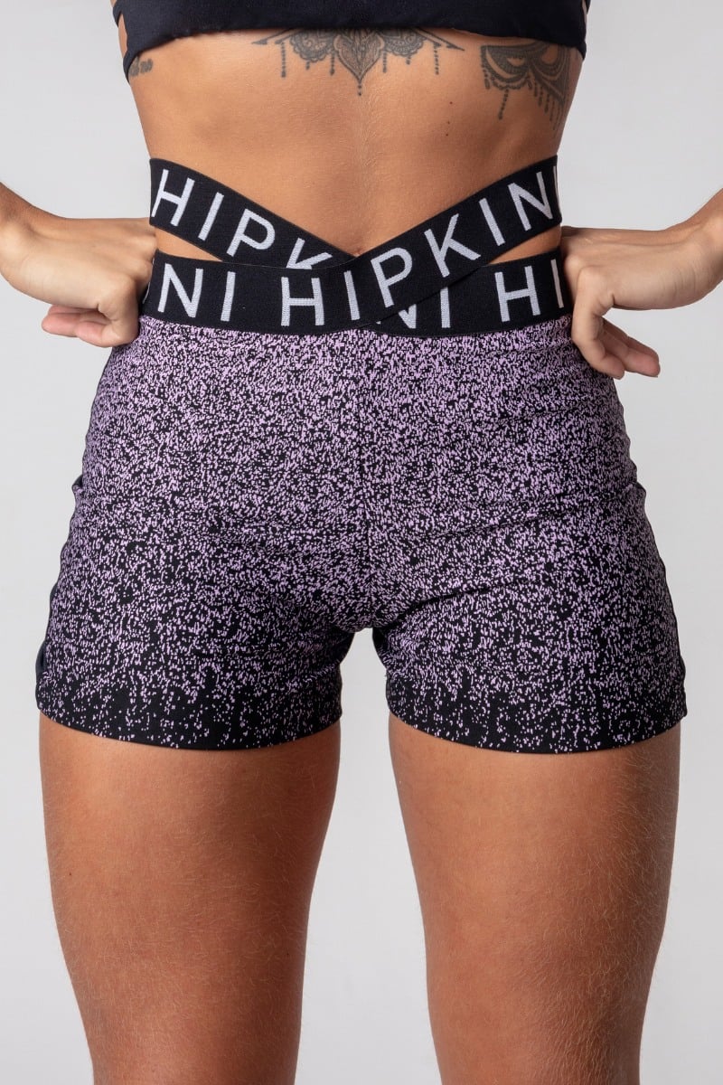 Hipkini - Gym Girl Lilac Shorts with Elastic Waistband - 3339813 Hipkini - Gym Girl Lilac Shorts with Elastic Waistband - 3339813