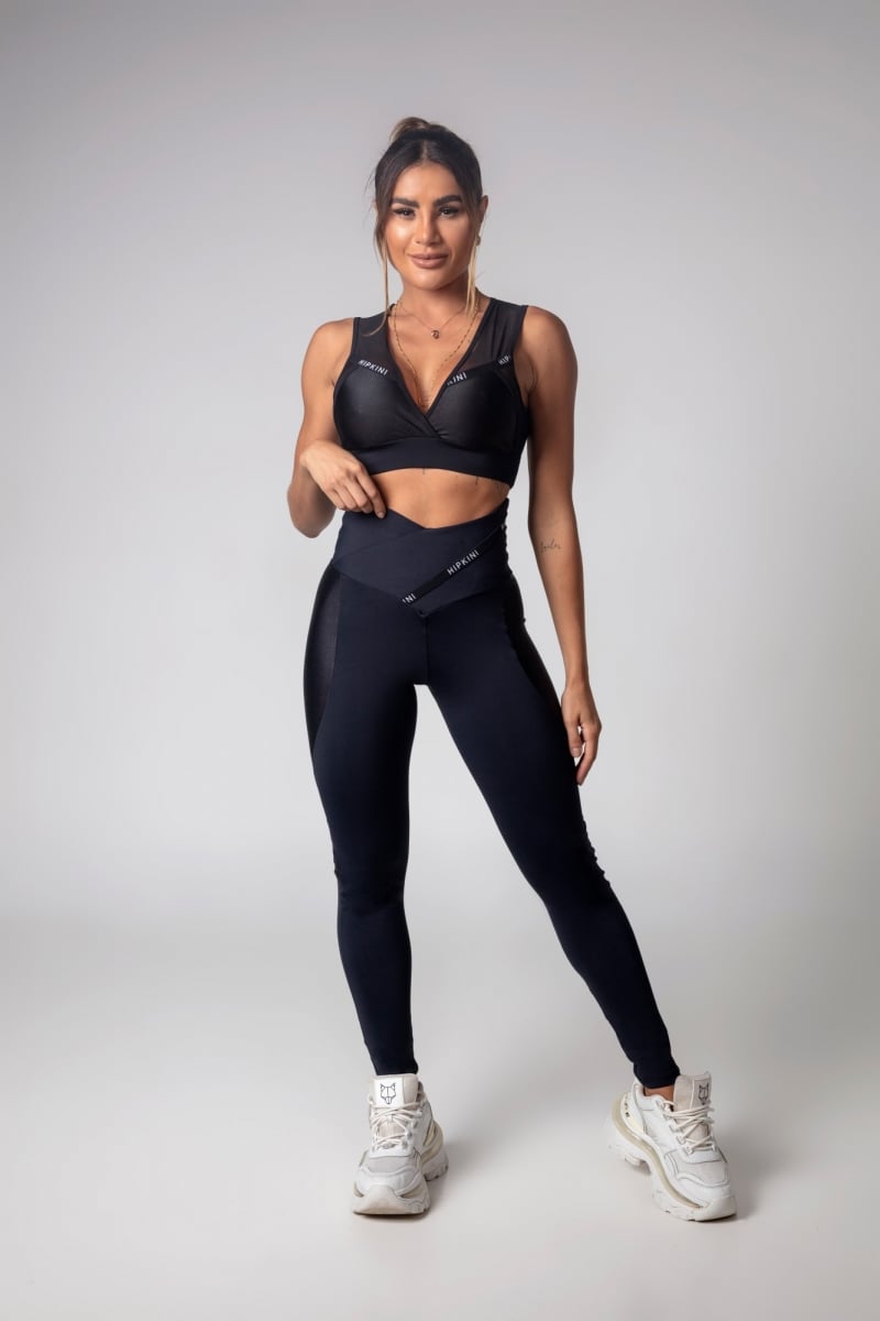 Hipkini - Black Gym Girl Top with tulle on the Back - 3339829 Hipkini - Black Gym Girl Top with tulle on the Back - 3339829