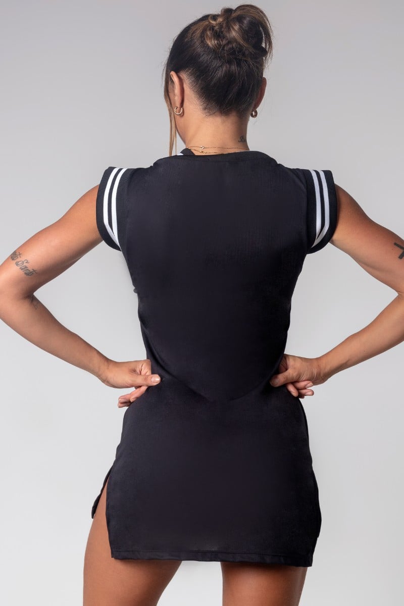 Hipkini - Large T-Shirt Gym Girl Black with Cuff - 3339828 Hipkini - Large T-Shirt Gym Girl Black with Cuff - 3339828