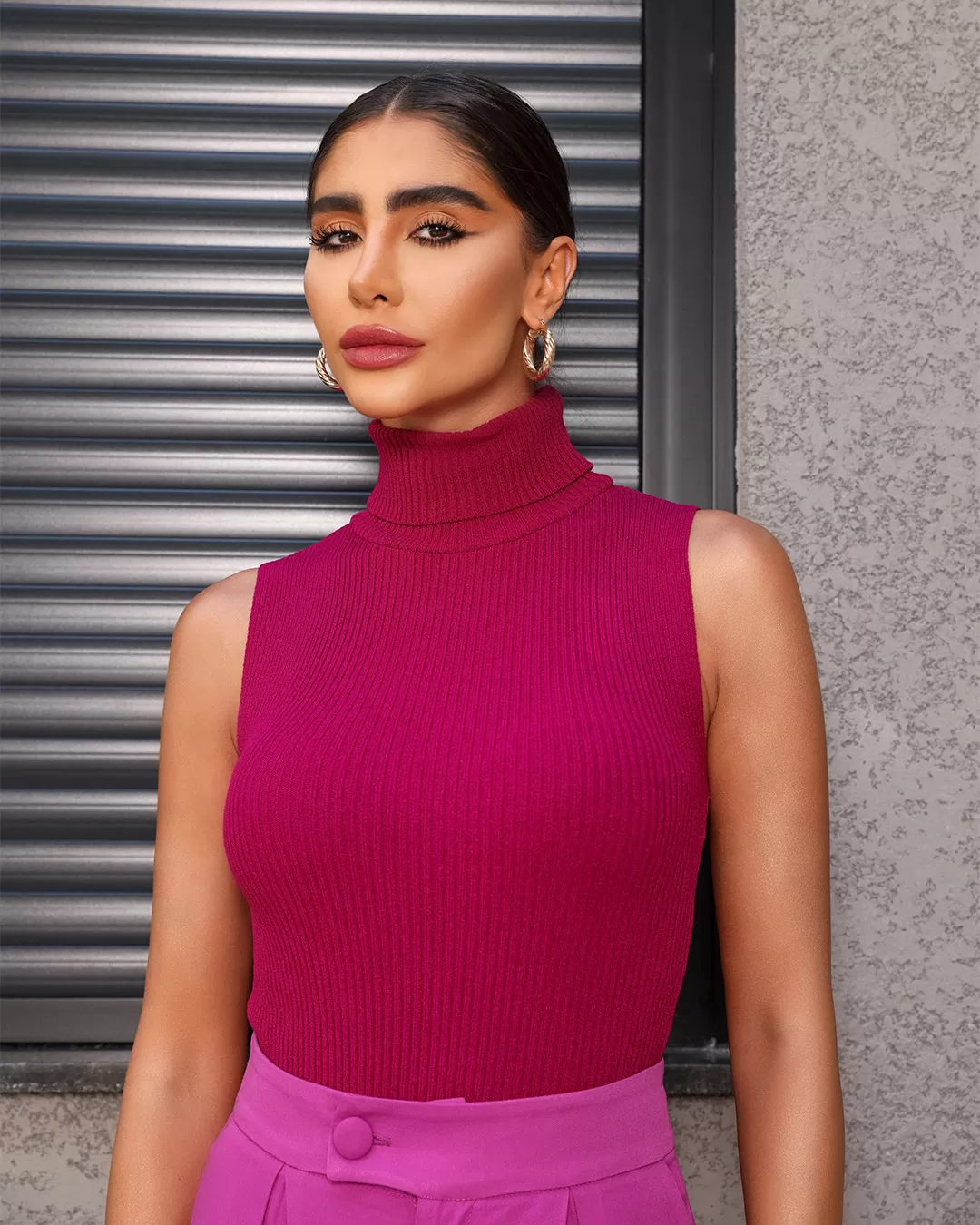 Dot Clothing - Shirt Dot Clothing Turtleneck Fuchsia - T180FUCS Dot Clothing - Shirt Dot Clothing Turtleneck Fuchsia - T180FUCS