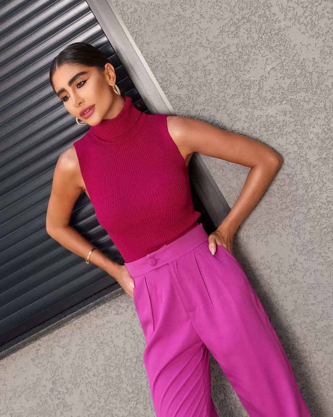 Dot Clothing - Shirt Dot Clothing Turtleneck Fuchsia - T180FUCS Dot Clothing - Shirt Dot Clothing Turtleneck Fuchsia - T180FUCS