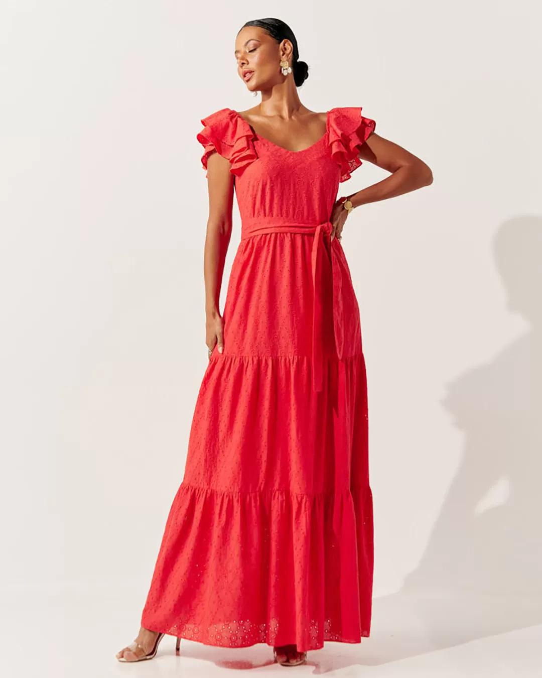 Innocence - Dress Innocence Long Laise frill Red - 50982VERM Innocence - Dress Innocence Long Laise frill Red - 50982VERM