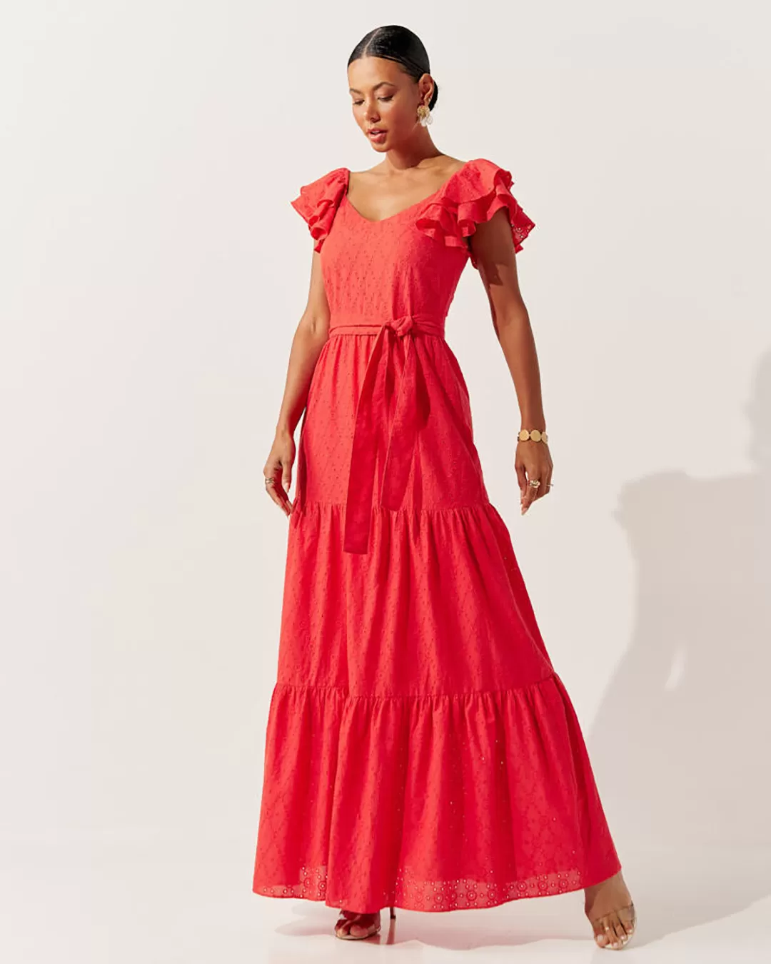 Innocence - Dress Innocence Long Laise frill Red - 50982VERM Innocence - Dress Innocence Long Laise frill Red - 50982VERM