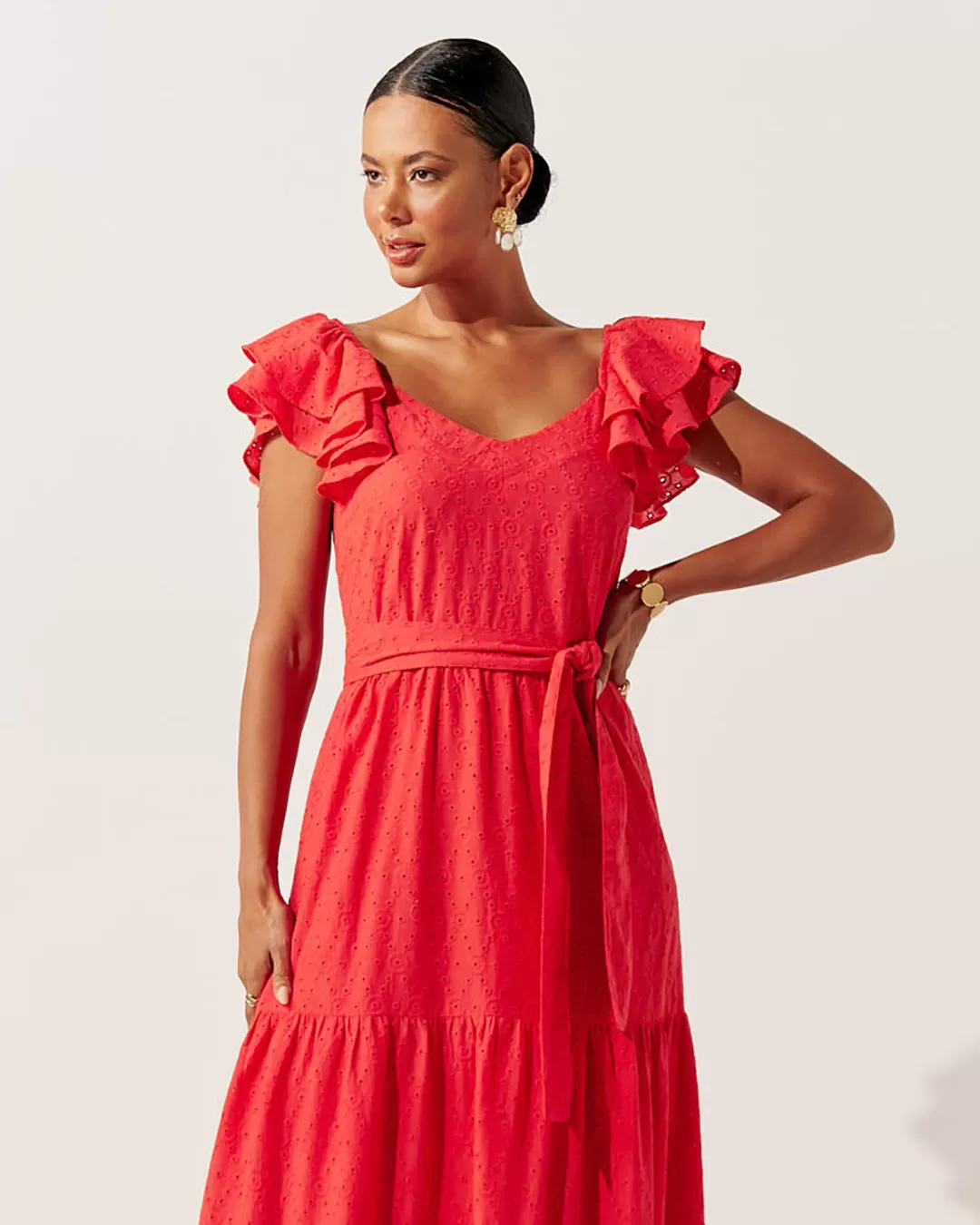 Innocence - Dress Innocence Long Laise frill Red - 50982VERM Innocence - Dress Innocence Long Laise frill Red - 50982VERM