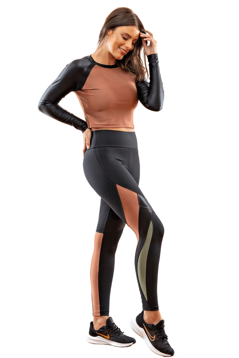Trilha Verão - Marcela Long Sleeve Crop Top - 142.Q TRILOBAL