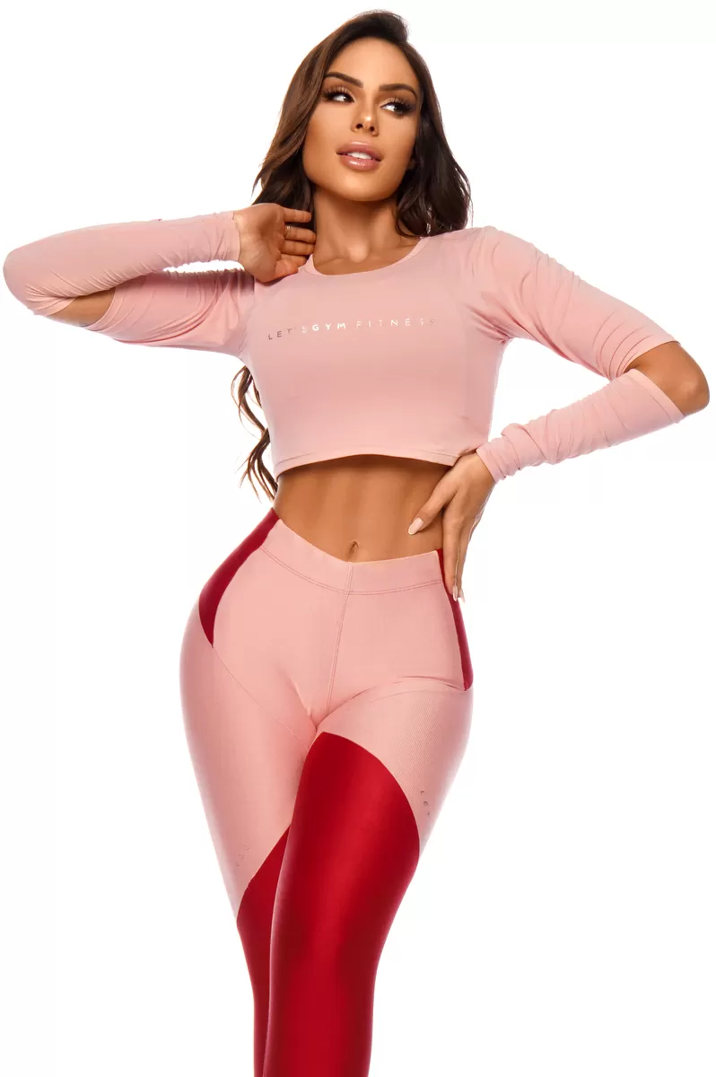 Lets Gym - Cropped Long Sleeve Lollypop - 1937RS Lets Gym - Cropped Long Sleeve Lollypop - 1937RS