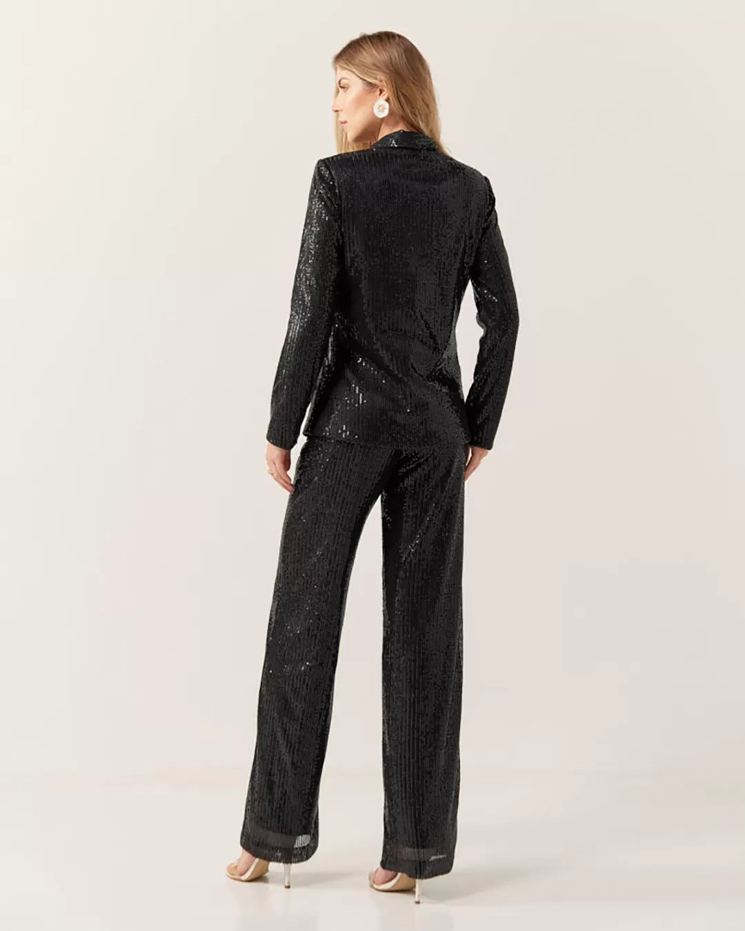 Innocence - Blazer Innocence Tuxedo Black Sequin - 11125PRETO Innocence - Blazer Innocence Tuxedo Black Sequin - 11125PRETO