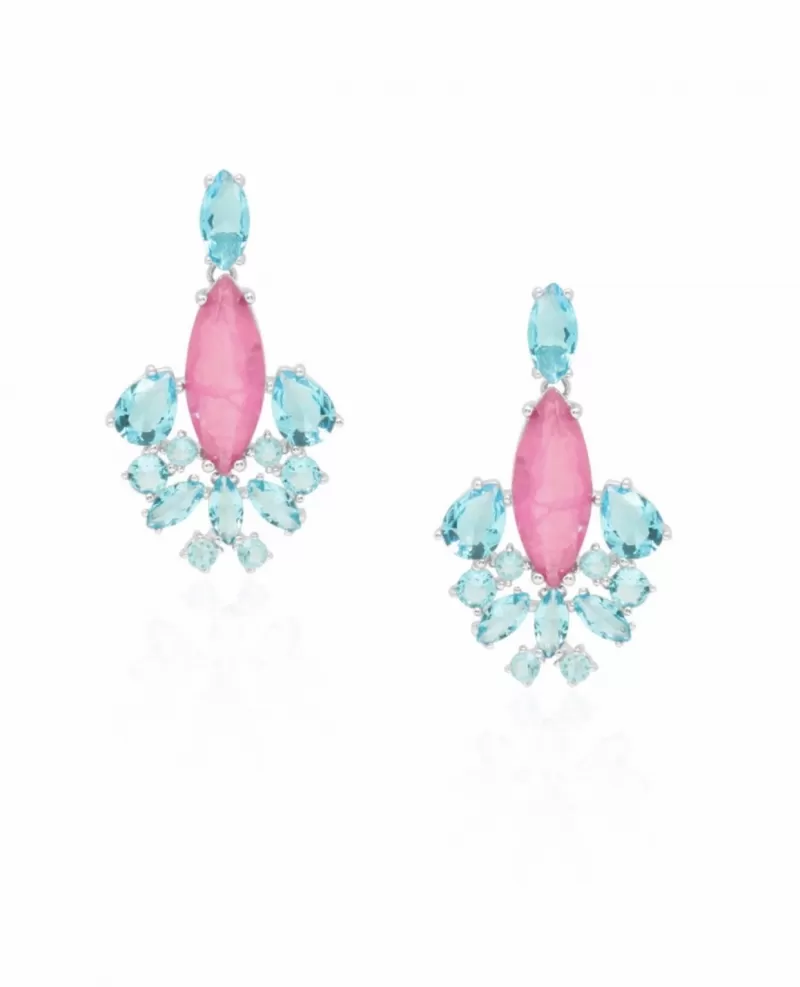 Mikabe - Pink and Blue Party Earring - MK1492