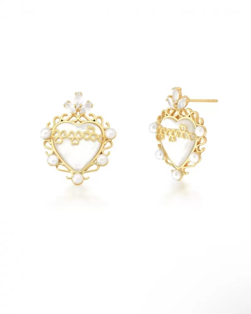 Mikabe - Sacred Heart Earring - MK1495