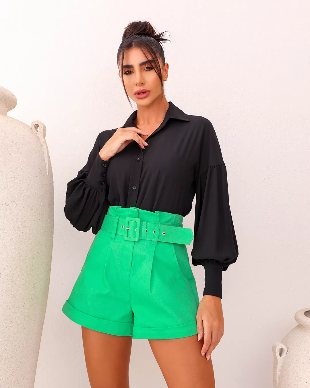Dot Clothing - Black Balloon Dot Clothing Long Sleeve Shirt - 1862PRETO Dot Clothing - Black Balloon Dot Clothing Long Sleeve Shirt - 1862PRETO