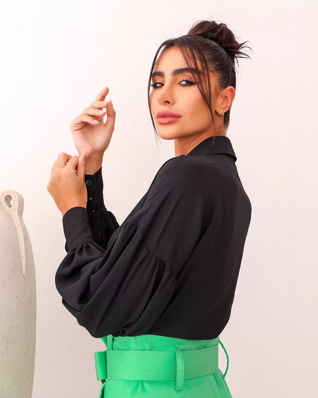 Dot Clothing - Black Balloon Dot Clothing Long Sleeve Shirt - 1862PRETO Dot Clothing - Black Balloon Dot Clothing Long Sleeve Shirt - 1862PRETO