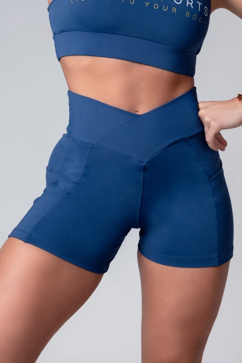 Hipkini - Urban Girl Blue Crossover Shorts - 3339867