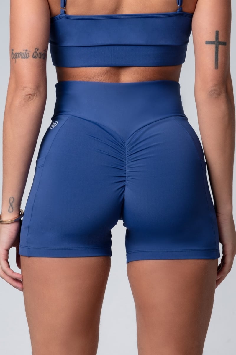 Hipkini - Urban Girl Blue Crossover Shorts - 3339867 Hipkini - Urban Girl Blue Crossover Shorts - 3339867