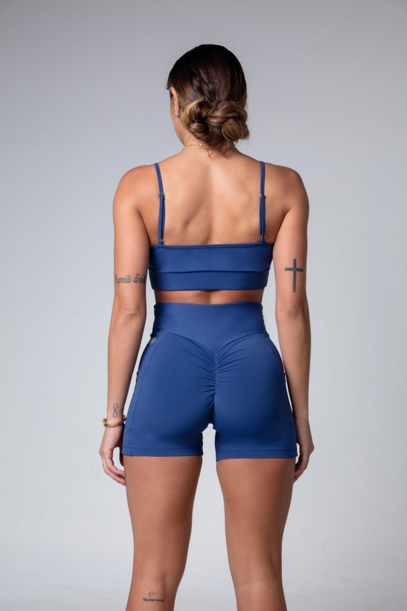 Hipkini - Urban Girl Blue Crossover Shorts - 3339867 Hipkini - Urban Girl Blue Crossover Shorts - 3339867
