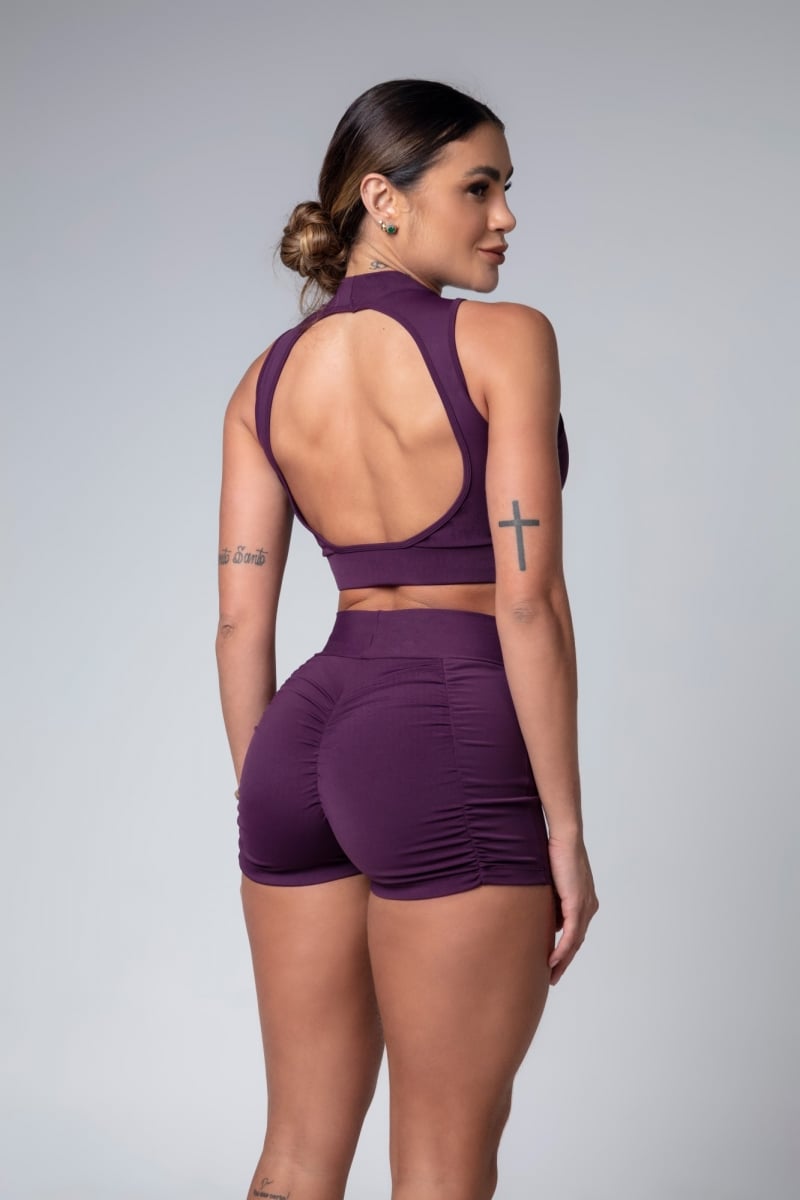 Hipkini - Urban Girl Burgundy Shorts with Ruffle - 3339892 Hipkini - Urban Girl Burgundy Shorts with Ruffle - 3339892