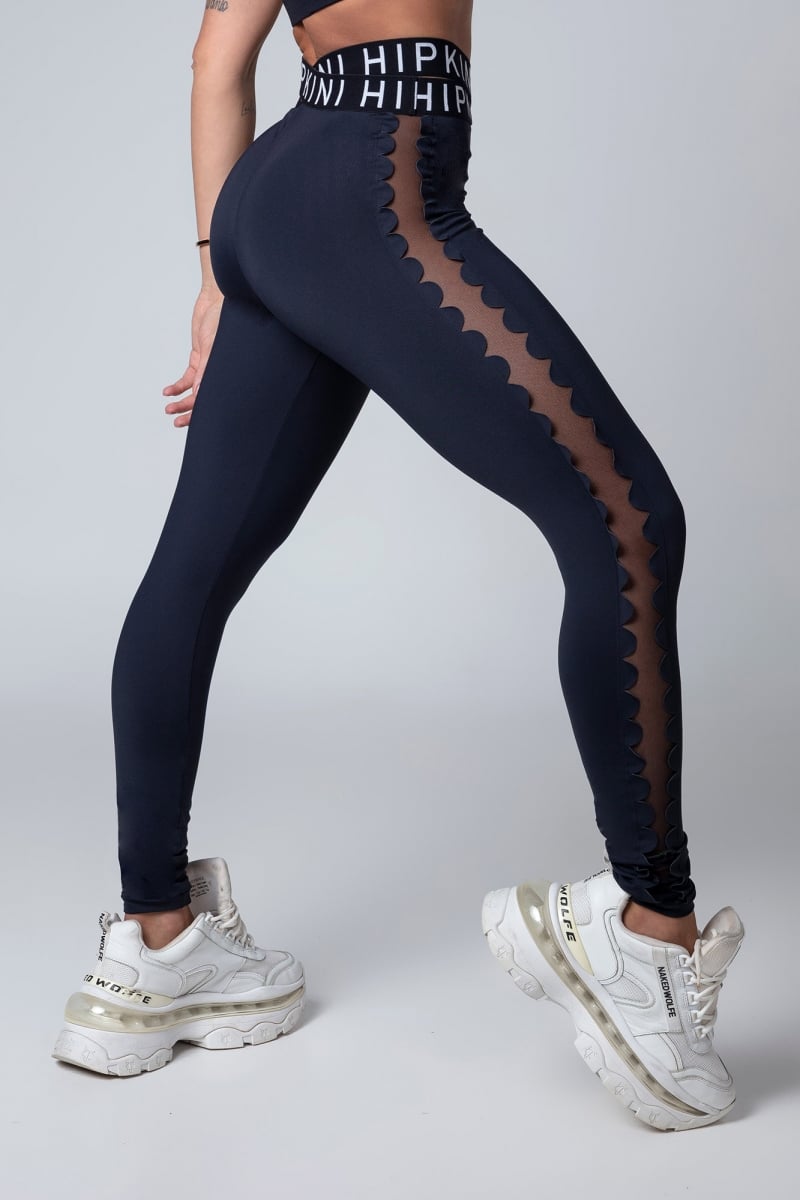 Hipkini - Urban Girl Legging Black Tulle On The Side - 3339877