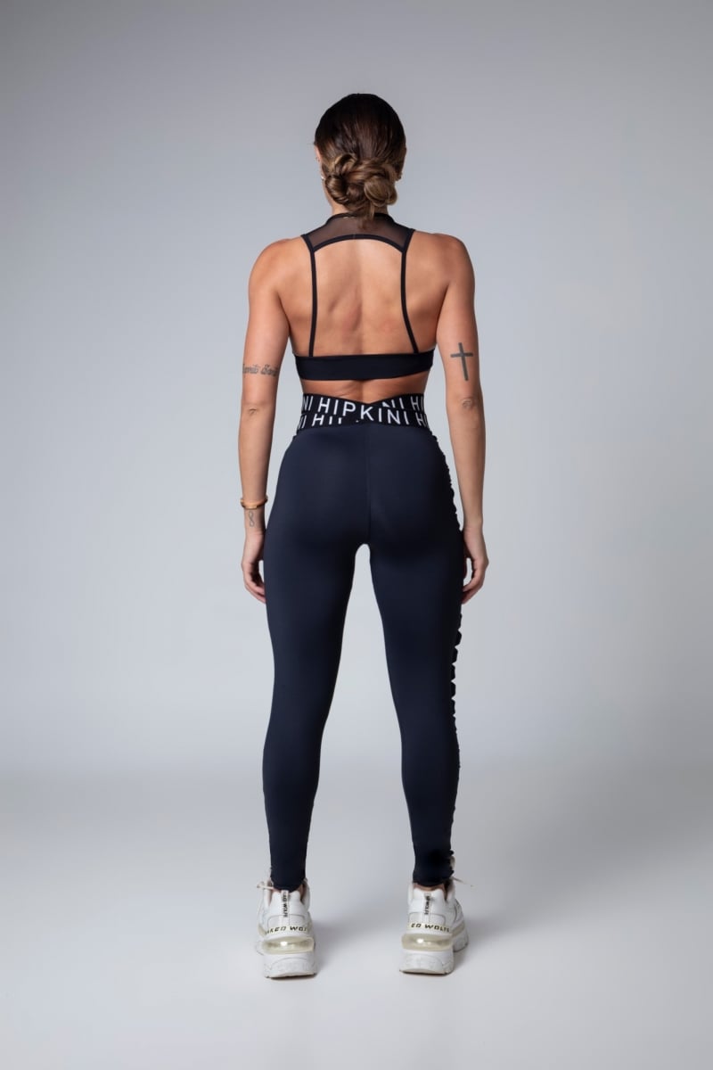 Hipkini - Urban Girl Legging Black Tulle On The Side - 3339877