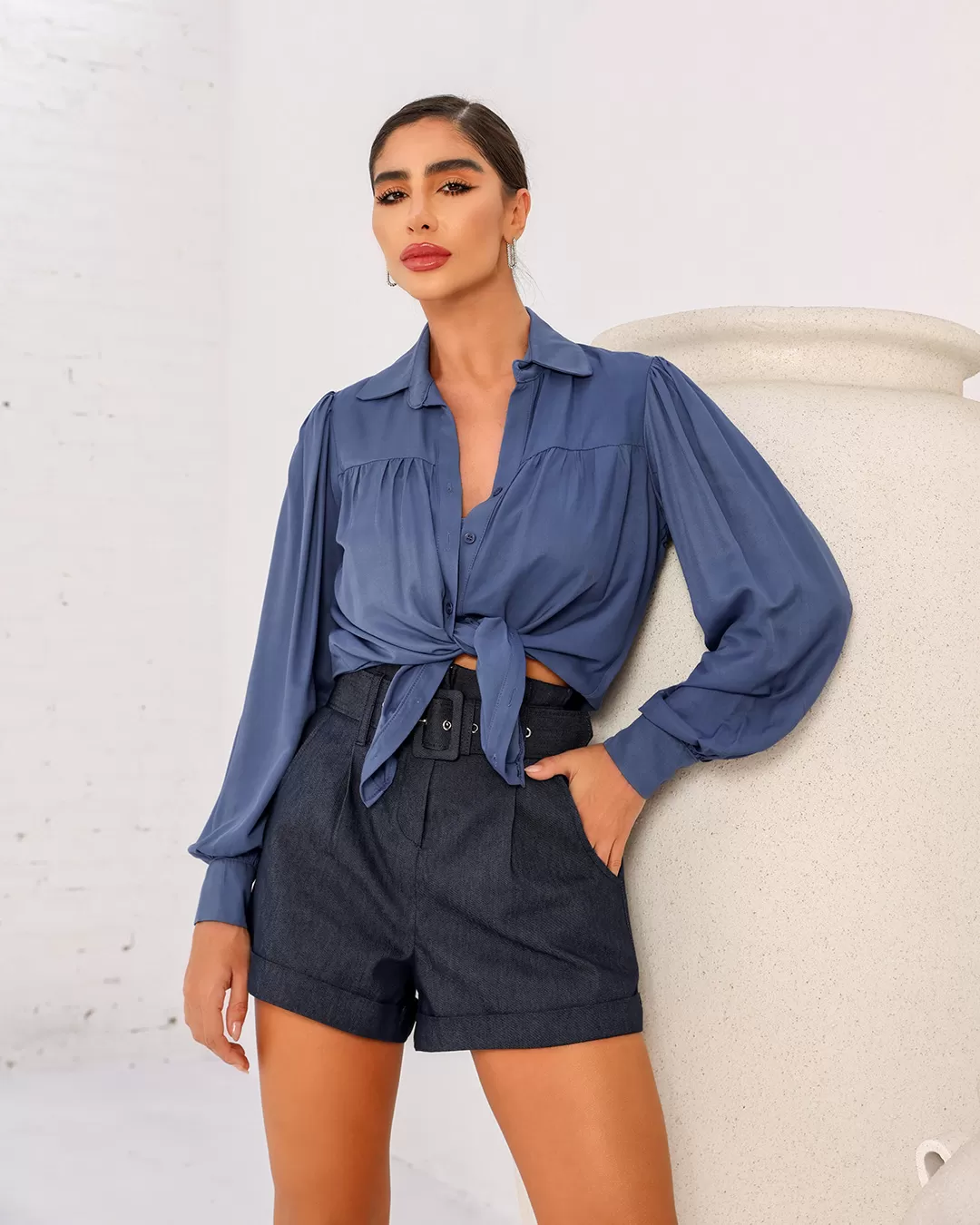 Dot Clothing - Dot Clothing Shirt with Blue Top - 1306AZUL Dot Clothing - Dot Clothing Shirt with Blue Top - 1306AZUL