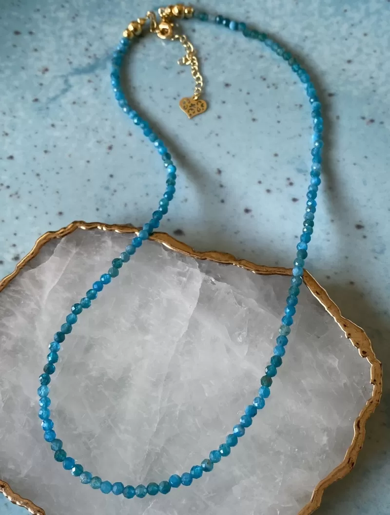 Mikabe - 3mm Apatite Stone Necklace - MK1505